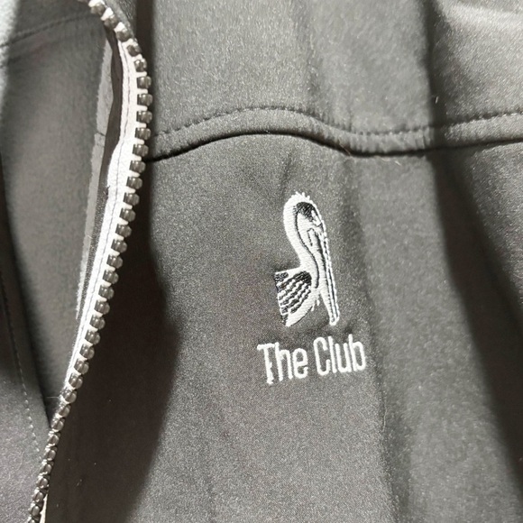 CLIQUE Men’s Black Full Zip Jacket THE PELICAN CLUB Logo Zip Pockets Size Small - Picture 4 of 9
